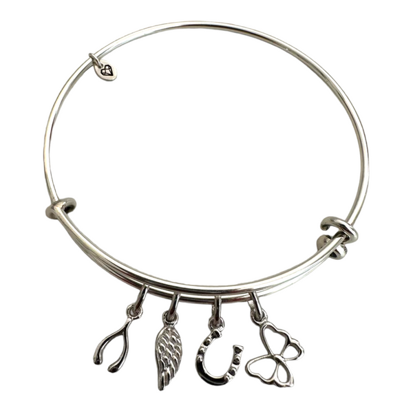 Elysian Charm Bangle & Charms Set -  LUCK & PROTECTION - 7pc