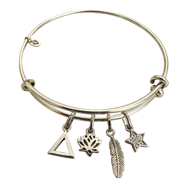 Elysian Charm Bangle & Charms Set - STRENGTH & WISDOM - 7pc