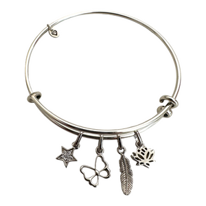 Elysian Charm Bangle & Charms Set - POSITIVITY & SPIRITUALITY - 7pc