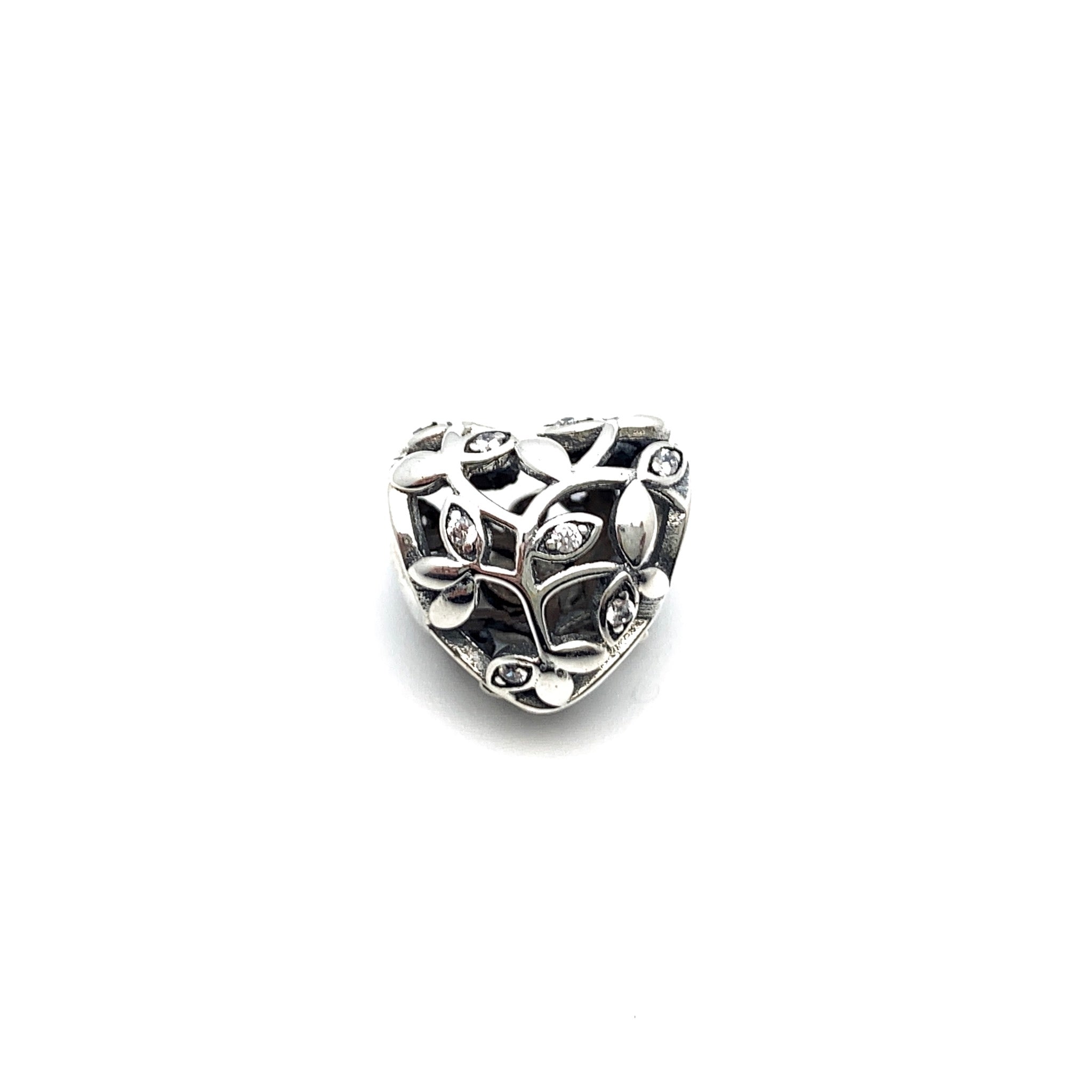 Heart of the Vine Charm Bead - Stone Heart 