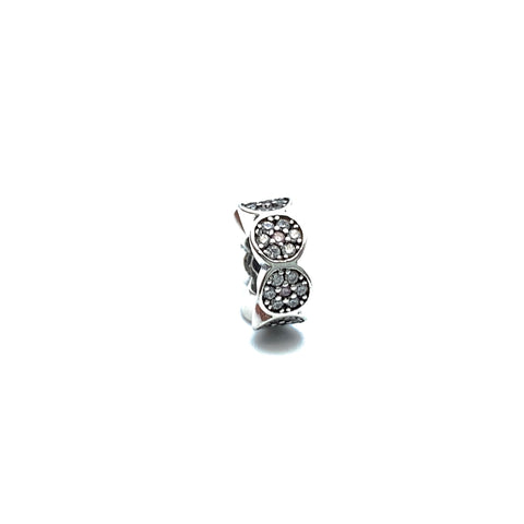 Floral Glamour Spacer - Stone Heart 