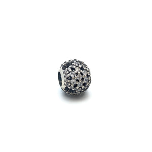 Shimmering Snowflakes Charm Bead - Stone Heart 