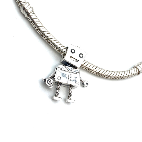 Romantic Rob Bot With A Rose Charm Bead - Stone Heart 