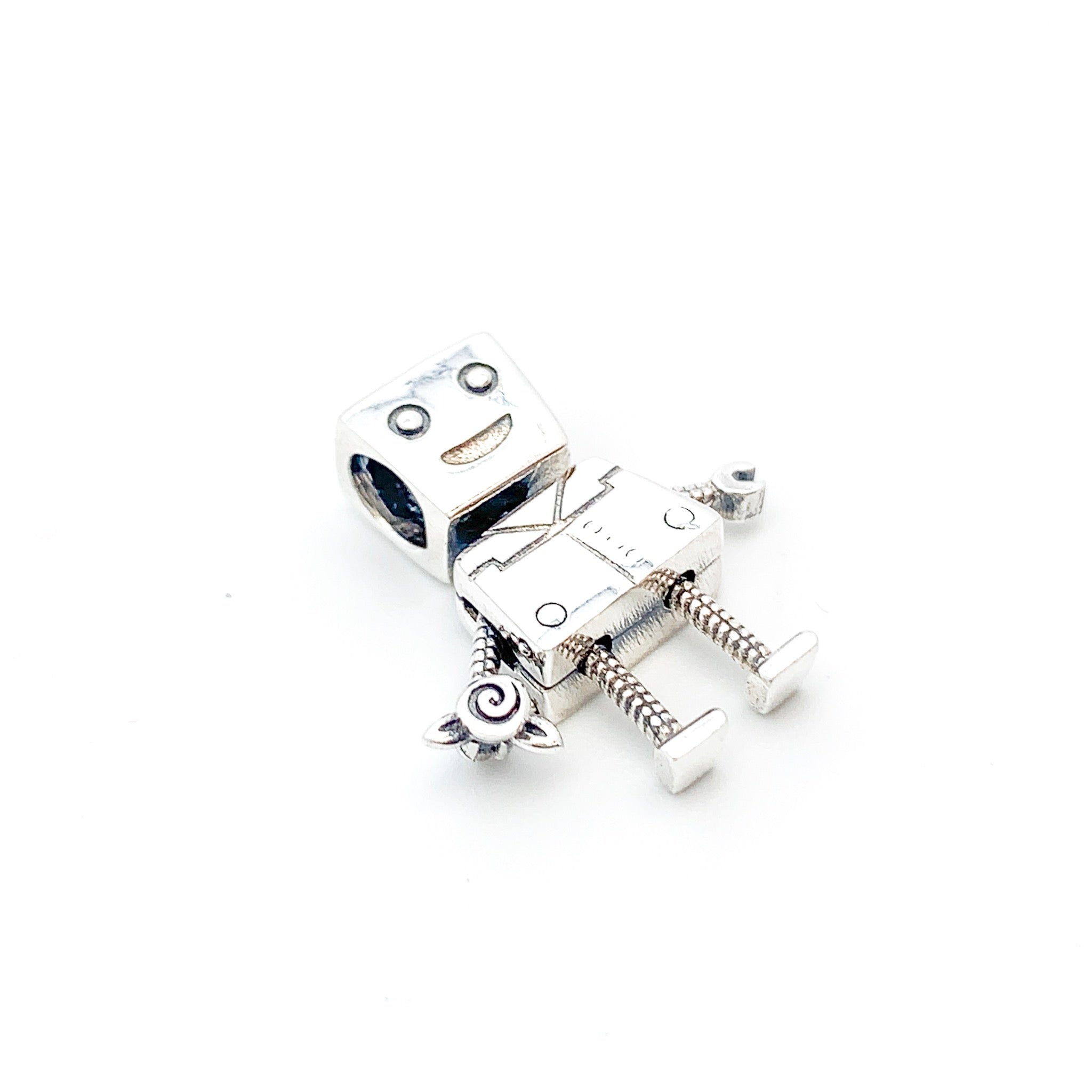 Romantic Rob Bot With A Rose Charm Bead - Stone Heart 