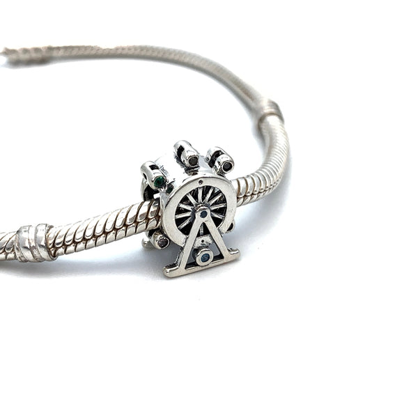 Ferris Wheel Charm Bead - Stone Heart 