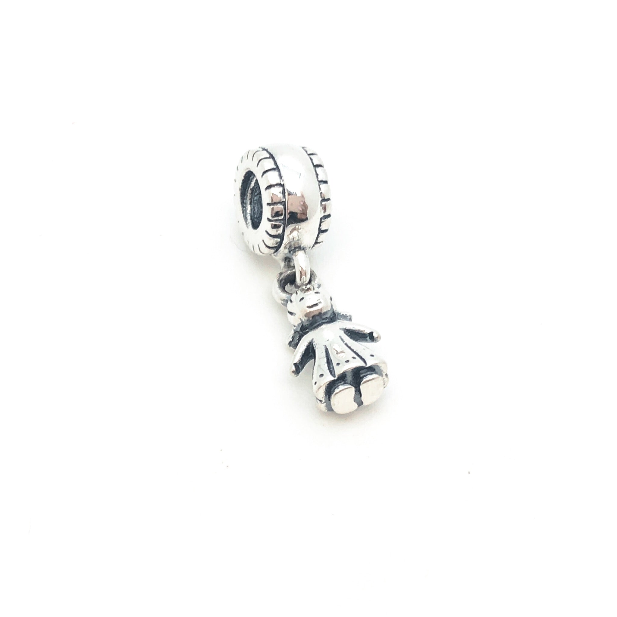 Girl Dangling Charm Bead - Stone Heart 