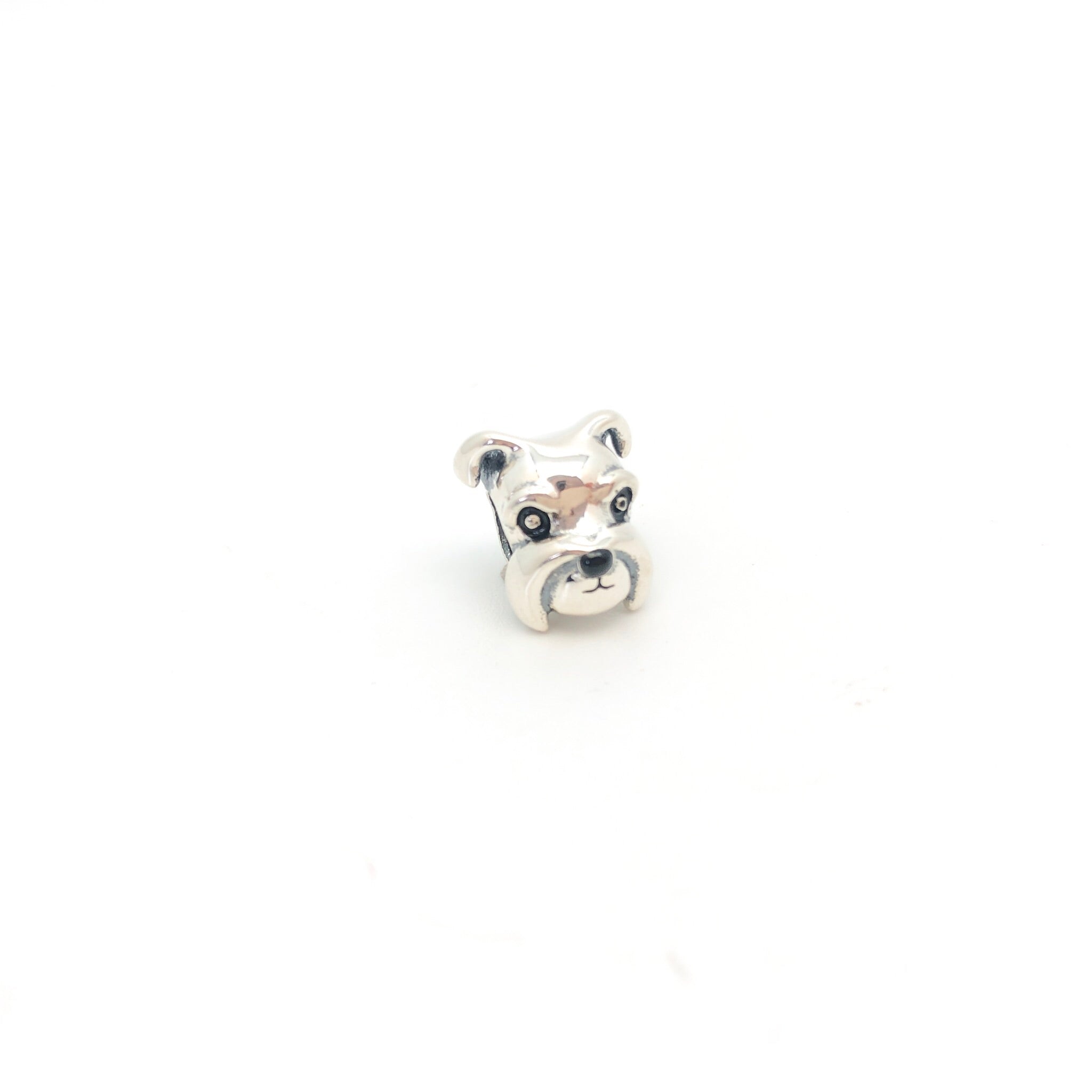 Dog Scottish Terrier Charm Bead - Stone Heart 