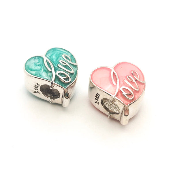 Love in my Heart Charm Bead - Stone Heart 