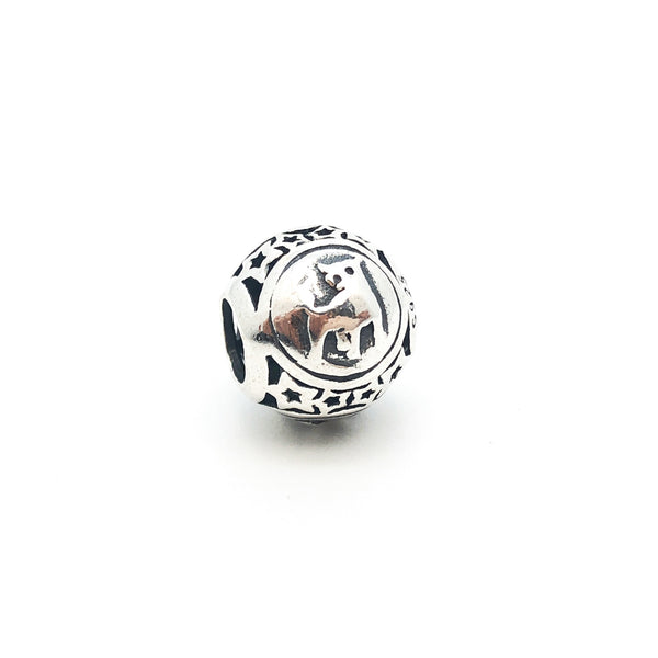 Zodiac Taurus Charm Beads - Stone Heart 