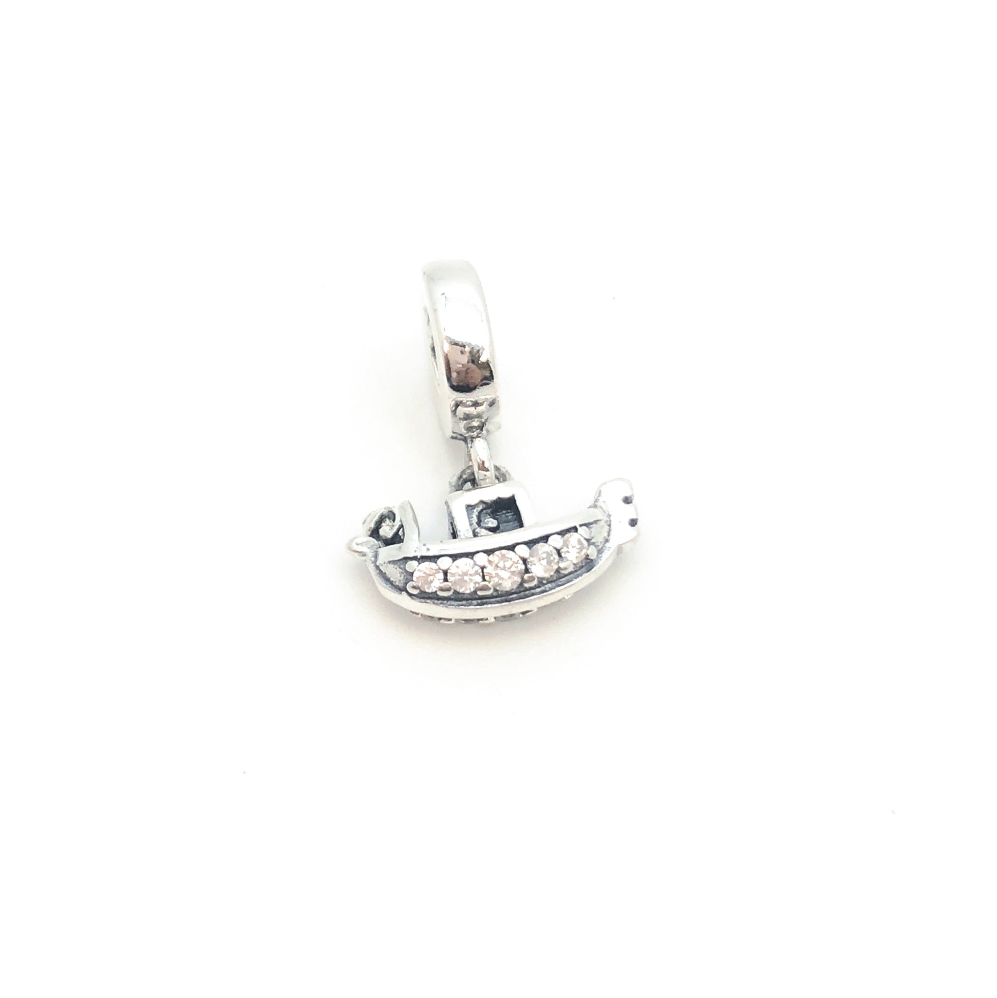 Gondola Dangling Charm Bead - Stone Heart 