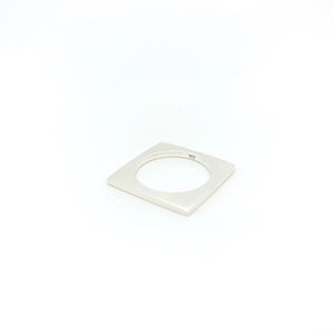 Square Flat Ring - Stone Heart 